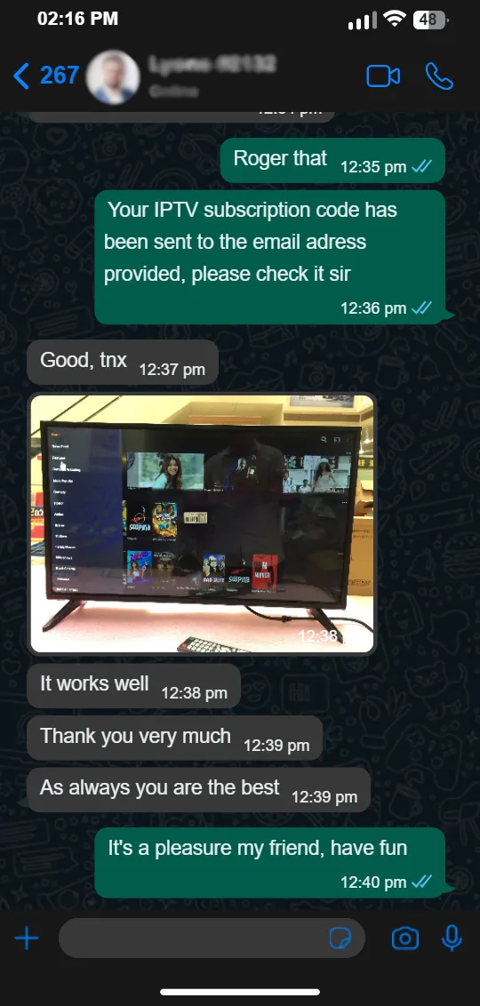 Positive review for IPTV Gold - 4K Gold IPTV satisfaction